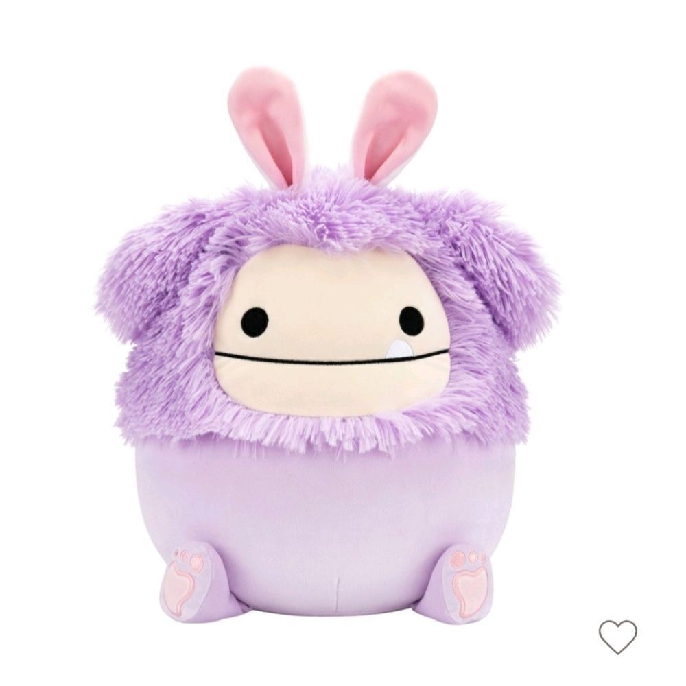 New Squishmallows 12' Dilka Purple Monster Bigfoot Easter Bunny Headband Plush